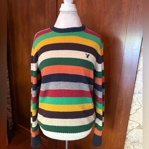 ⚜️ AMERICAN EAGLE OUTFITTERS COLORFUL STRIPED CREWNECK SWEATER SIZE M ⚜️
